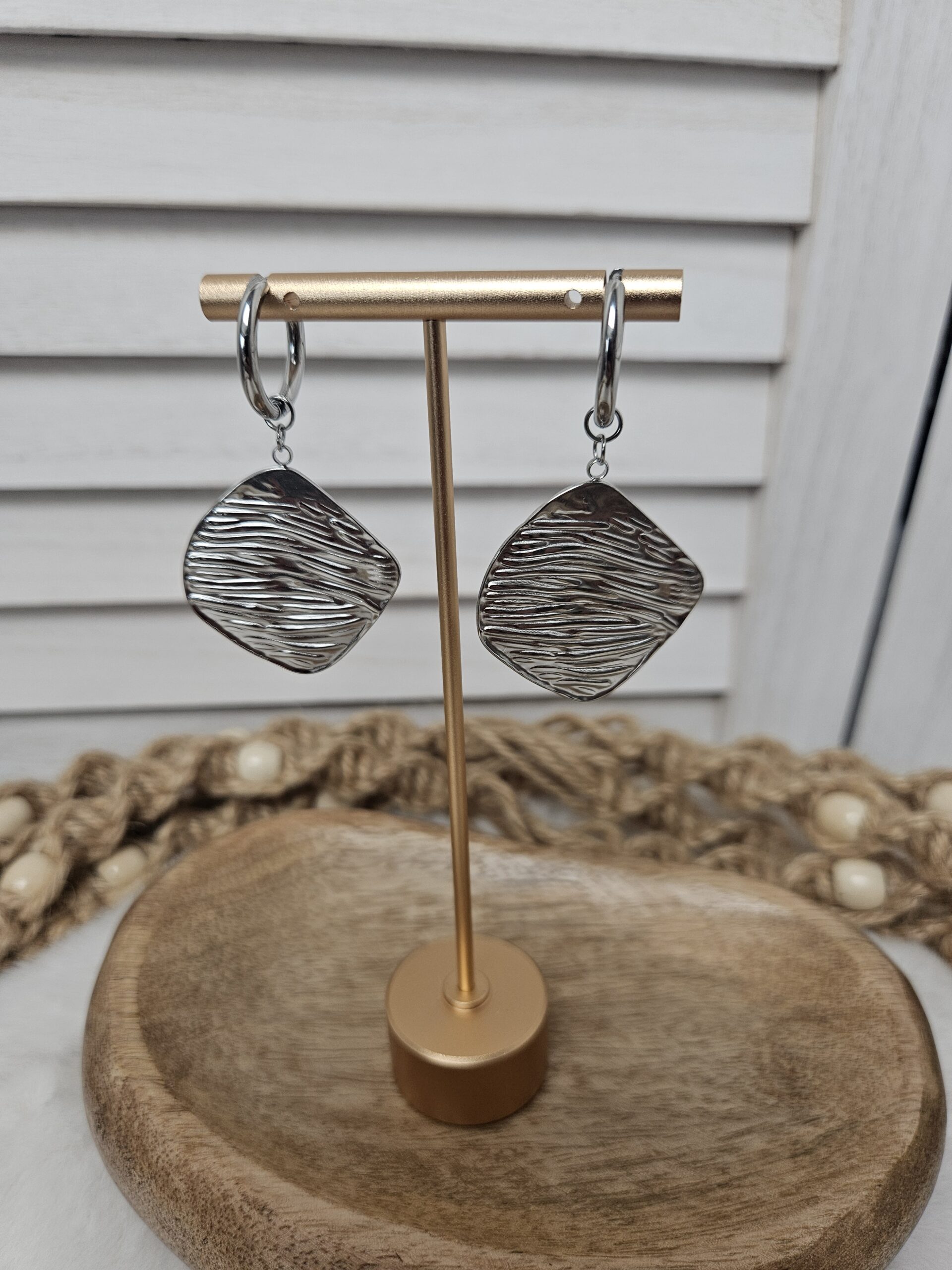 Boucles d'oreilles texturées