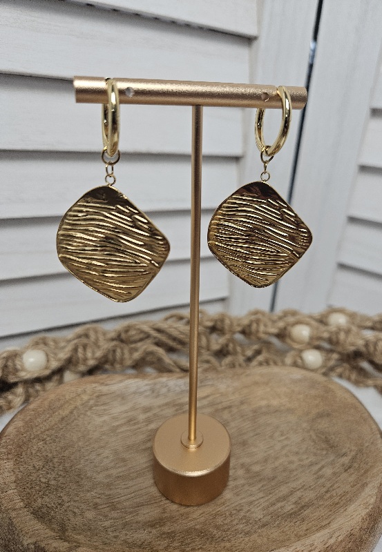 Boucles d'oreilles texturées