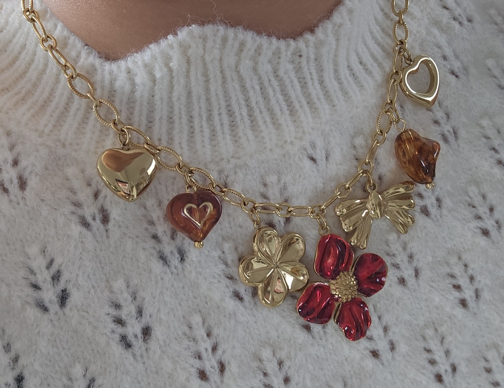 Collier Cœur Fleuri