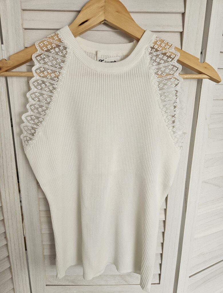 Top dentelle - Ecru