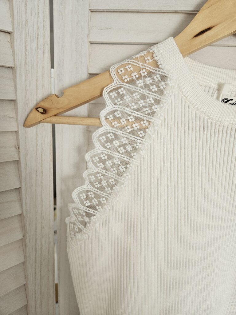 Top dentelle - Ecru