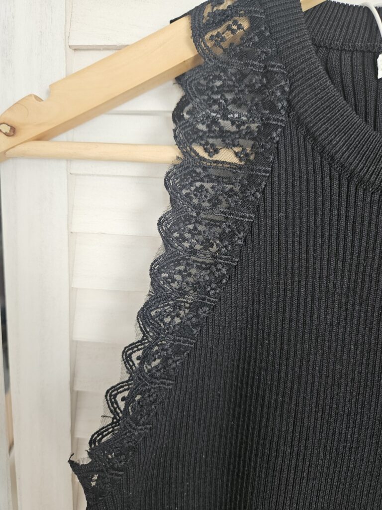 Top dentelle - Noir