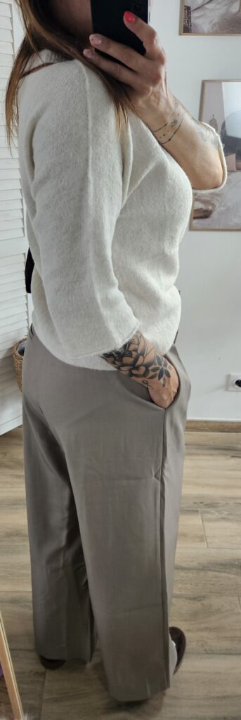 Pantalon taupe à pinces