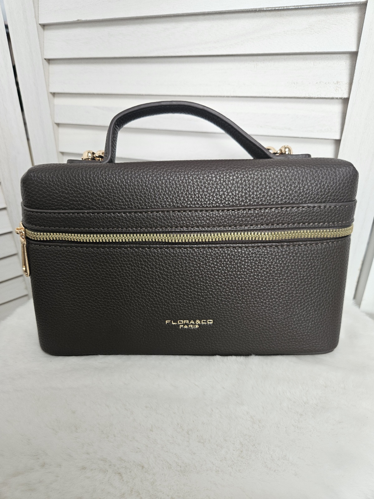 Sac vanity Flora et Co marron