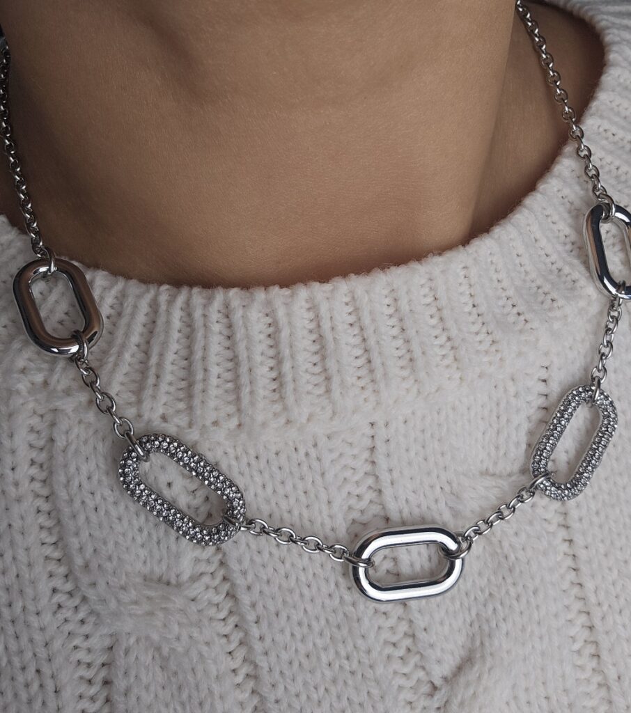 Collier Eclat - Maillons et strass