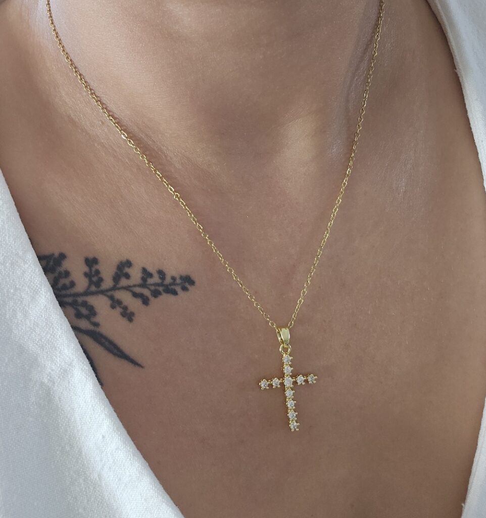 Collier croix Elise - Acier inoxydable