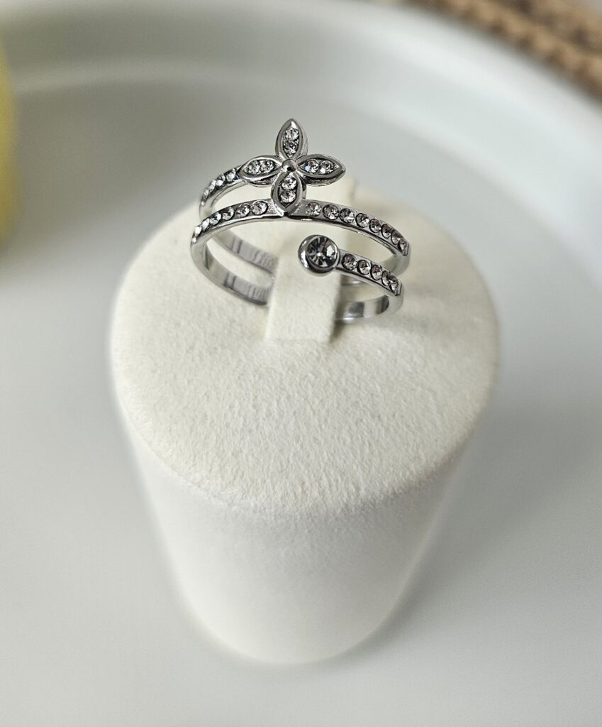 Bague Thais - Fleur scintillante