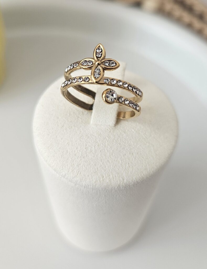 Bague Thais - Fleur scintillante