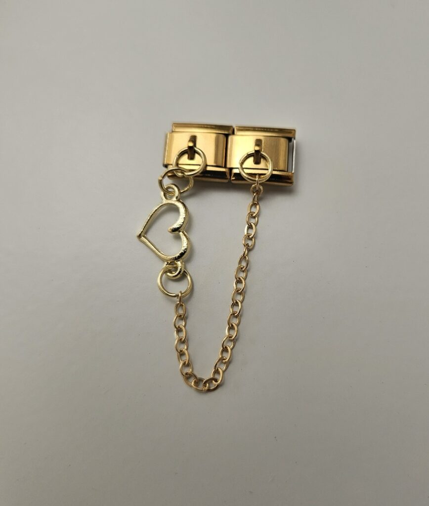 Charme Double Cœur chaîne