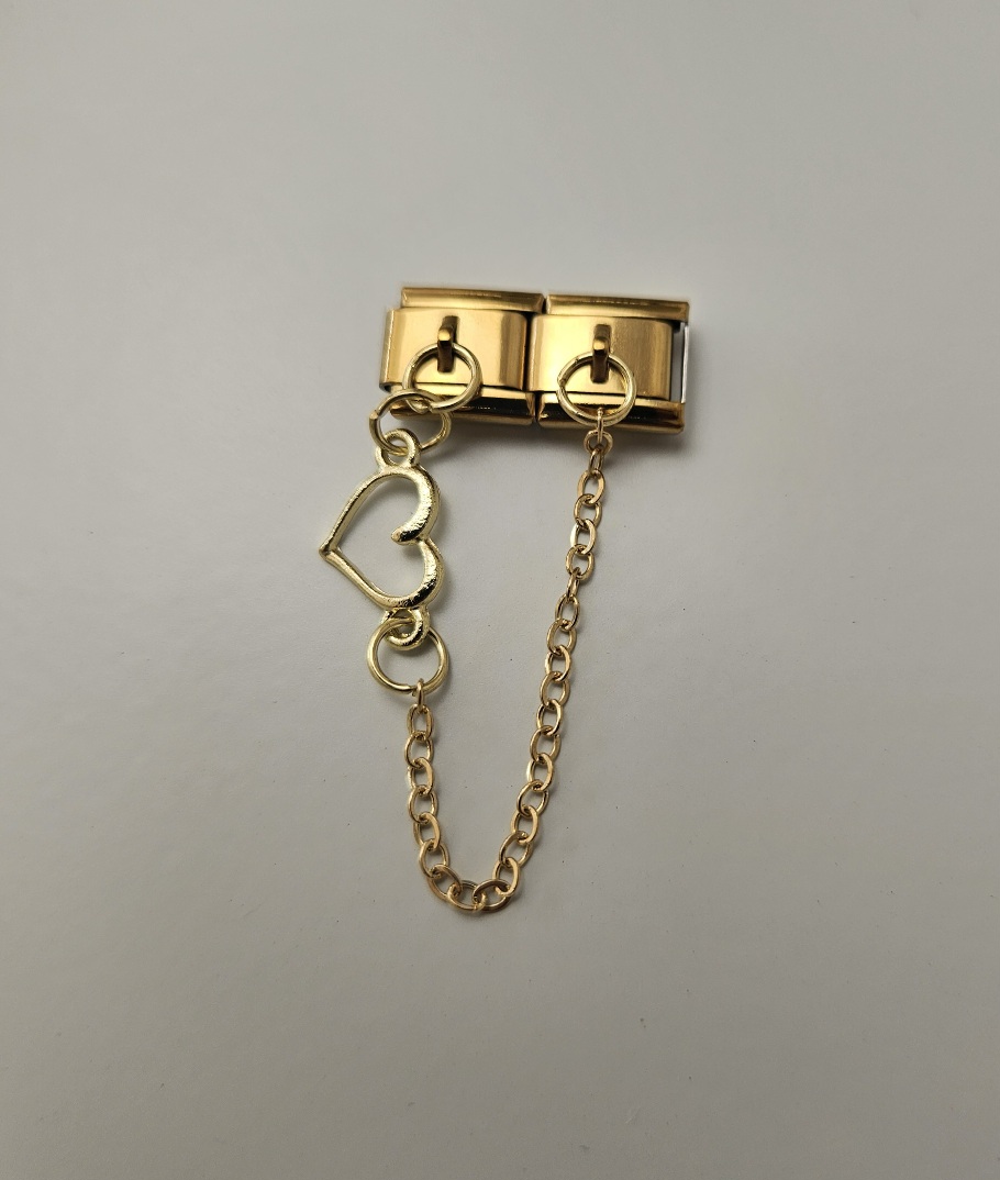 Charme Double Cœur chaîne