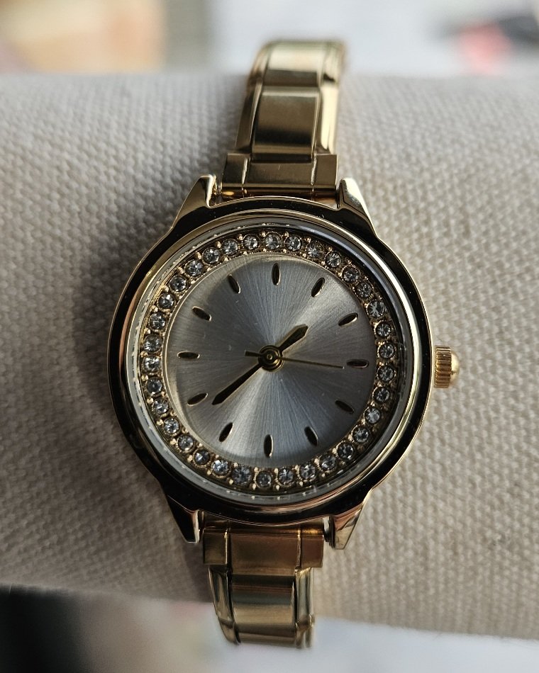 Montre modulable Éclat – Dorée à strass