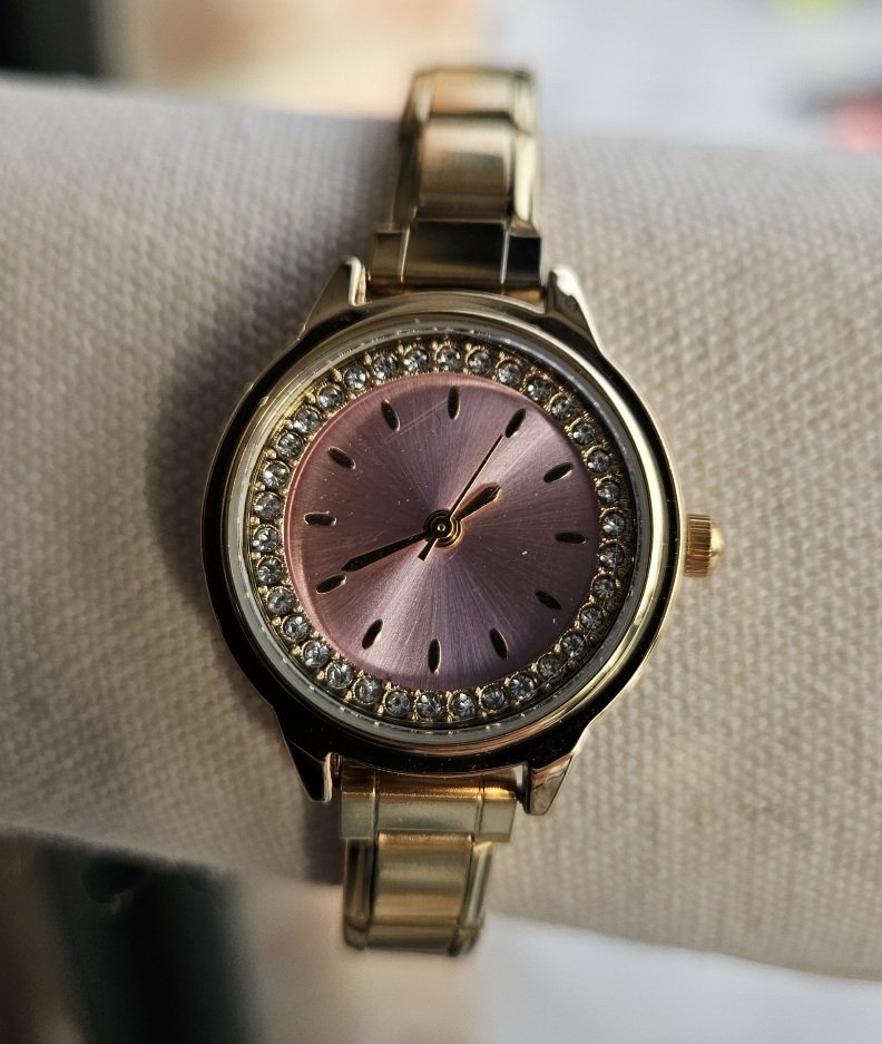 Montre modulable Éclat – Dorée à strass